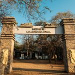 Entrance gate to Komodo National Park in Indonesia