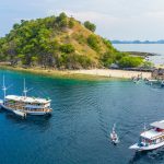 Liveaboard boats in the waters of Komodo National Park
